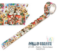 
              #108 Purry Christmas Surprise - Layer It Up Washi Tape
            