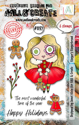 #1192 Ginger's Gingerbread - A7 Stamp Set