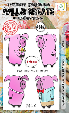 #345 Bacon - A6 Stamp Set