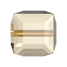 Crystal Golden Shadow - Cube Bead