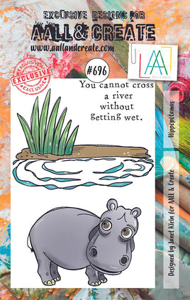 #696 Hippopotamus - A7 Stamp Set