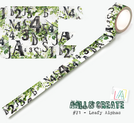 #71 Leafy Alphas- Layer It Up Washi Tape