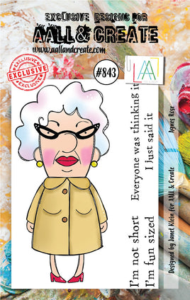 #843 Agnes Rose - A7 Stamp Set