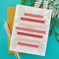 
              Merry & Bright Sentiment Strips Press Plate & Die Set from the More BetterPress Christmas Collection
            