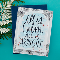 
              All Is Calm Press Plate from the More BetterPress Christmas Collection
            