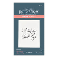 
              Copperplate Happy Holidays Press Plate
            