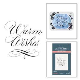Copperplate Warm Wishes Press Plate