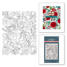 Winter Rose Background Press Plate
