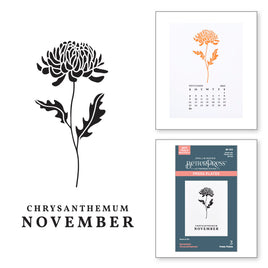 November Chrysanthemum Press Plates