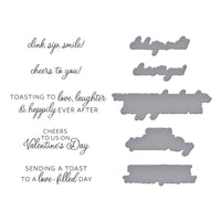 
              Valentine Happy Hour Sentiments Press Plate & Die Set
            