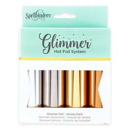 GLIMMER HOT FOIL 4 ROLLS - ESSENTIAL METALLICS VARIETY PACK