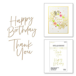 Thank You & Happy Birthday Glimmer Hot Foil Plate Set
