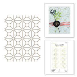 Geometric Flower Background Glimmer Hot Foil Plates - DISCONTINUED