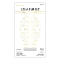 
              Four Petal Scroll Label Glimmer Hot Foil Plate & Die Set - DISCONTINUED
            