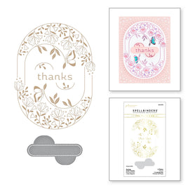 Stylish Oval Thanks Glimmer Hot Foil Plate & Die Set - DISCONTINUED