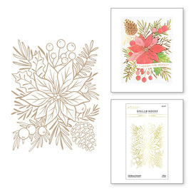 Full Bloom Poinsettia Hot Foil Plate - DISCONTINUED