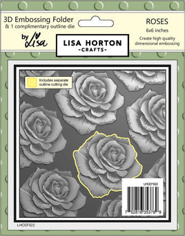 Roses - 6x6 Lisa Horton 3D Embossing Folder with Die