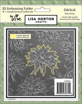 Dahlia - 6x6 Lisa Horton 3D Embossing Folder with Die