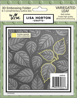 Variegated Leaf - 6x6 Lisa Horton 3D Embossing Folder with Die