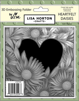 Heartfelt Daisies- 6x6 Lisa Horton 3D Embossing Folder with Embedded Die