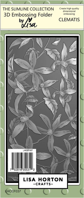 Clematis - Slimline Lisa Horton 3D Embossing Folder