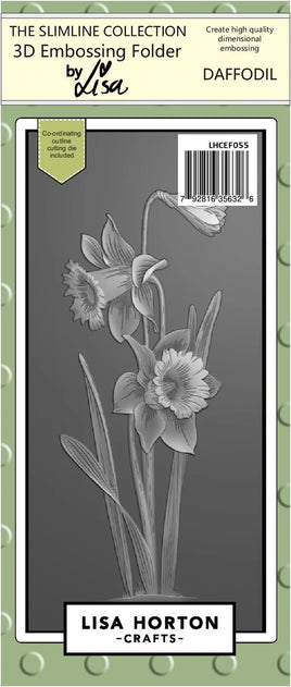 Daffodil - Slimline Lisa Horton 3D Embossing Folder with die