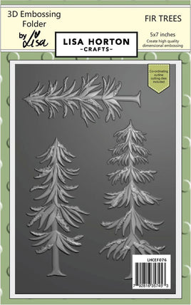 Fir Trees - 5 x 7 Lisa Horton 3D Embossing Folder with die