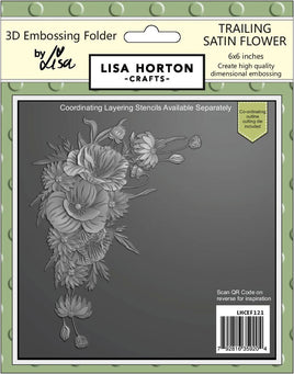 Trailing Satin Flower - 6x6 Lisa Horton 3D Embossing Folder with Die