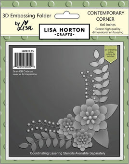 Contemporary Corner - 6x6 Lisa Horton 3D Embossing Folder with Die