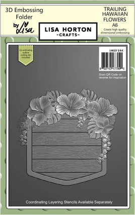 Trailing Hawaiian Flow - A6 Lisa Horton 3D Embossing Folder with die