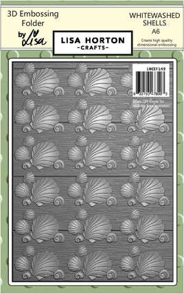 Whitewashed Shells - A6 Lisa Horton 3D Embossing Folder