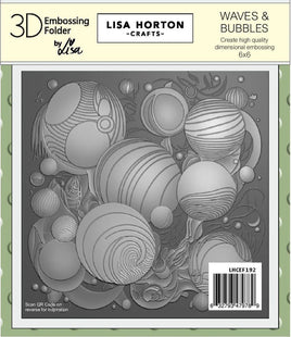 Waves & Bubbles - 6x6 Lisa Horton 3D Embossing Folder