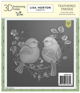 Feathered Friends - 6x6 Lisa Horton 3D Embossing Folder with Die