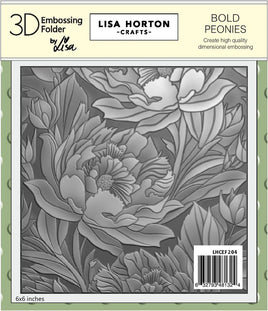 Bold Peonies - 6x6 Lisa Horton 3D Embossing Folder