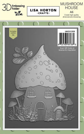 Mushroom House - A6 Lisa Horton 3D Embossing Folder with die