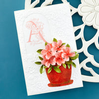 
              Azalea and Garden Pot with Ladybugs Etched Dies
            