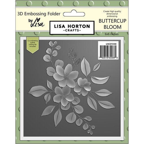 Sketched Floral 3D Embossing Folder