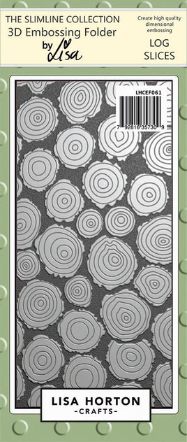 Log Slices - Slimline Lisa Horton 3D Embossing Folder