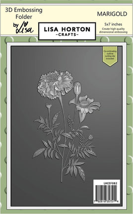 Marigold - 5 x 7 Lisa Horton 3D Embossing Folder with die