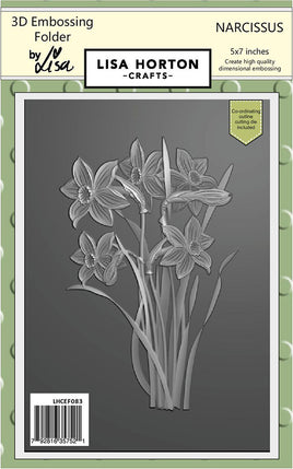 Narcissus - 5 x 7 Lisa Horton 3D Embossing Folder with die