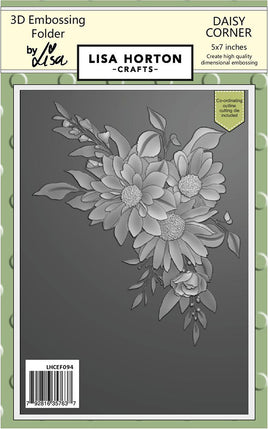 Daisy Corner - 5 x 7 Lisa Horton 3D Embossing Folder with die