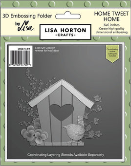 Home Tweet Home - 6x6 Lisa Horton 3D Embossing Folder with Die