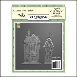 Cosy Christmas Home - 6x6 Lisa Horton 3D Embossing Folder with Die