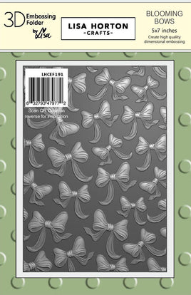 Blooming Bows - 5 x 7 Lisa Horton 3D Embossing Folder