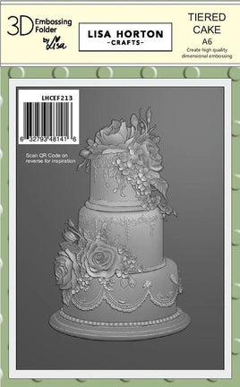 Tiered Cake - A6 Lisa Horton 3D Embossing Folder with die