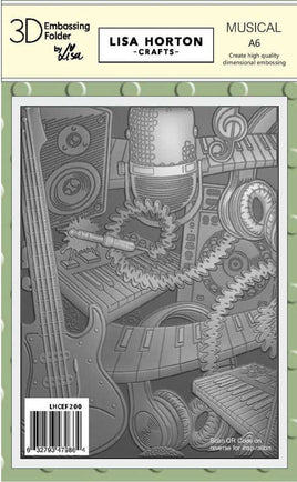 Musical - A6 Lisa Horton 3D Embossing Folder