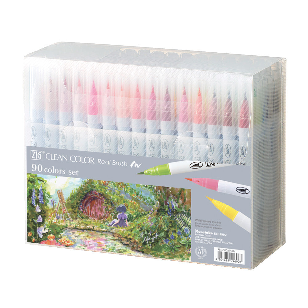 90 Color Set Zig Clean Color Real Brush Markers| Stamplistic
