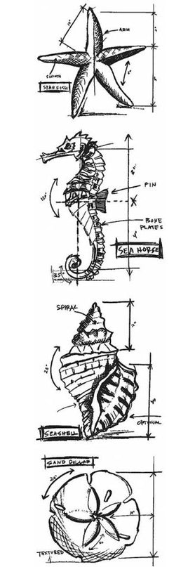 Nautical Blueprint Strip