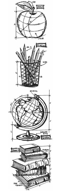Schoolhouse Blueprint Strip